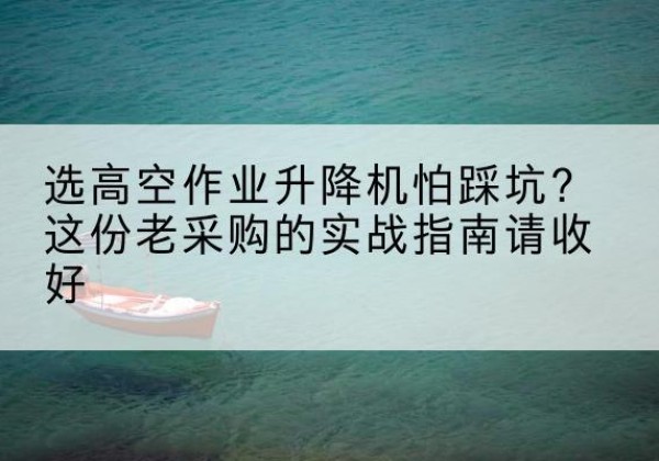 宣威高空作业升降机厂家推荐-选高空作业升降机怕踩坑？这份老采购的实战指南请收好
